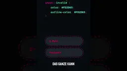 YouTube thumbnail for Einfach Valid & Invalid anzeigen mit CSS #css #tutorial #coding